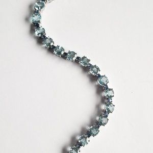 Blue Topaz and Sapphire Bracelet